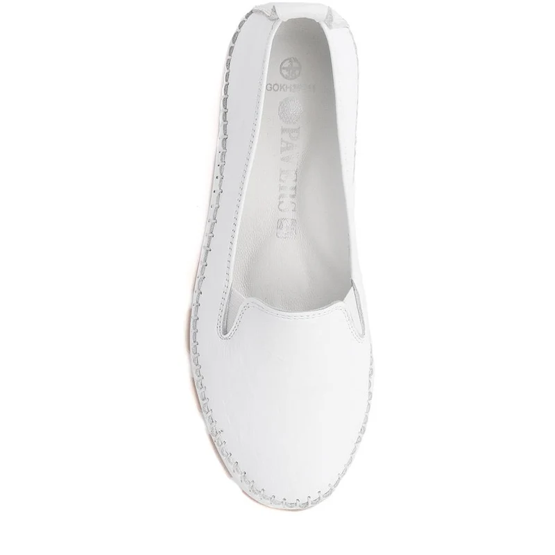 Slip-On Leather Pumps - GOKH39011 / 326 241 - White