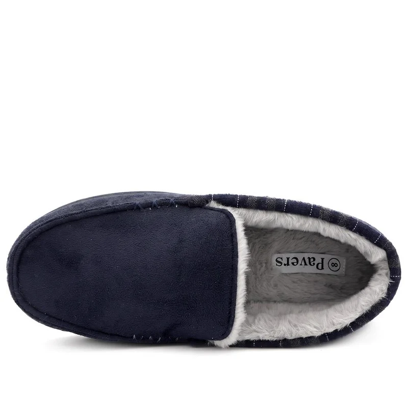 Fur-Lined Slippers - GALOP40021 / 326 305 - Navy Multi