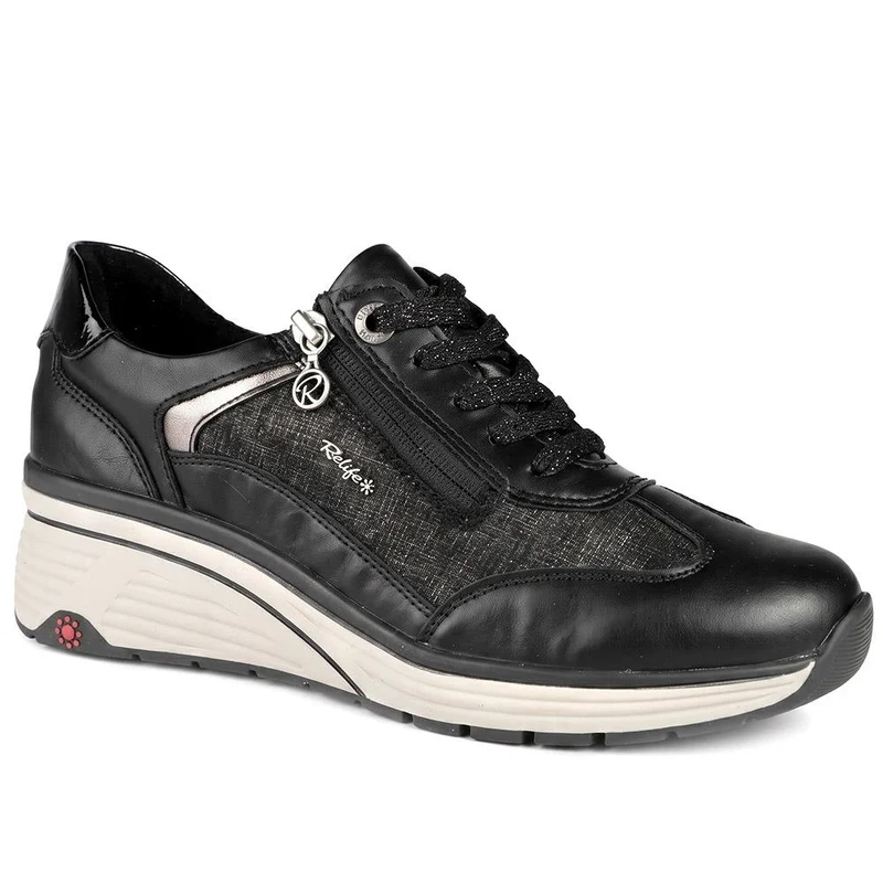 Relife Wedge Heel Zip & Lace Trainers - RELIF44028 / 329 646