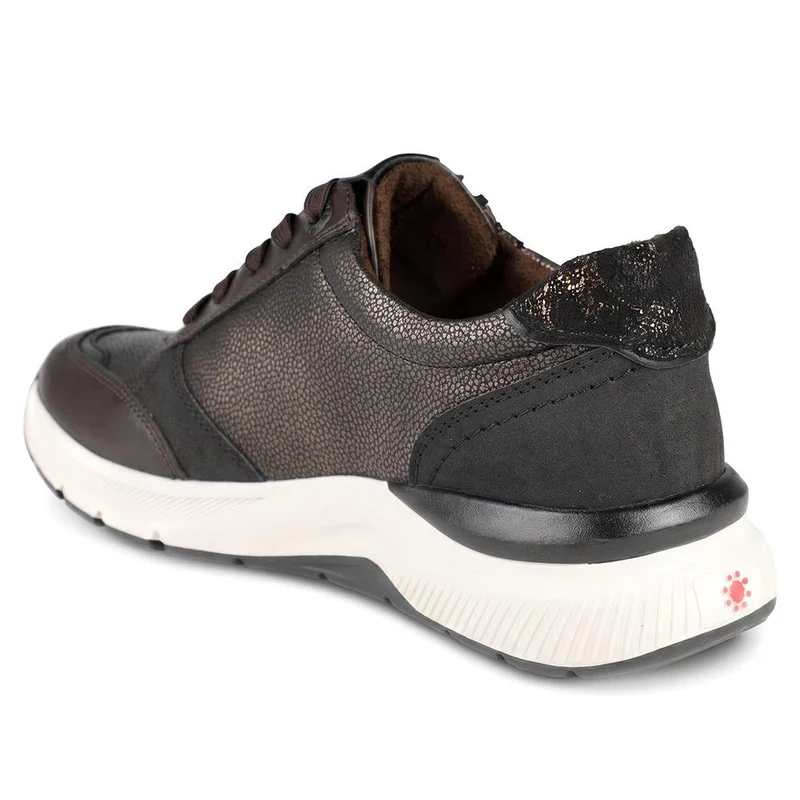 Relife Flexible Zip & Lace Trainers - RELIF44026 / 329 645 - Brown