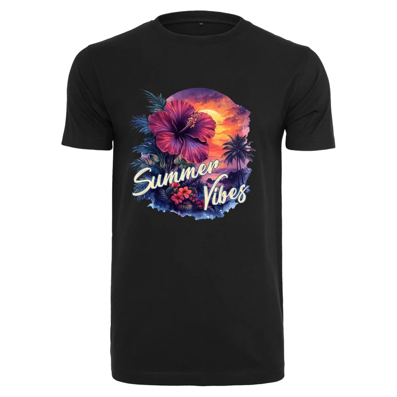 Hibiskus Summer Vibes T-Shirt – Damen Shirt mit tropischem Summer-Print