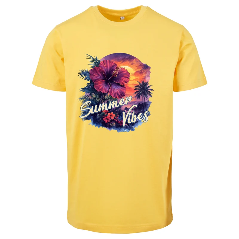 Hibiskus Summer Vibes T-Shirt – Damen Shirt mit tropischem Summer-Print