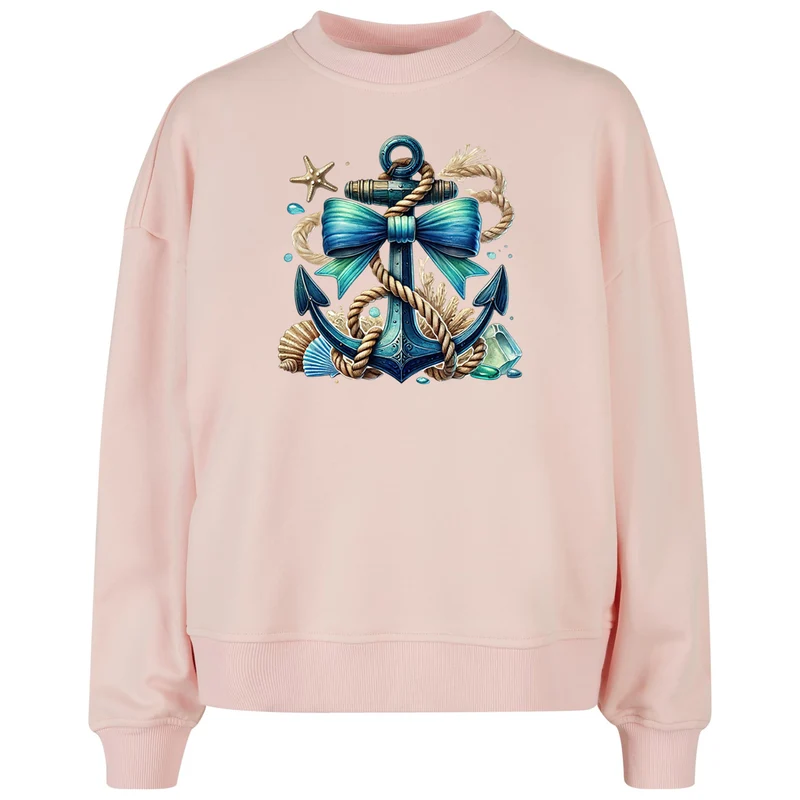 Ladies Oversized Sweatshirt - Anker Türkis