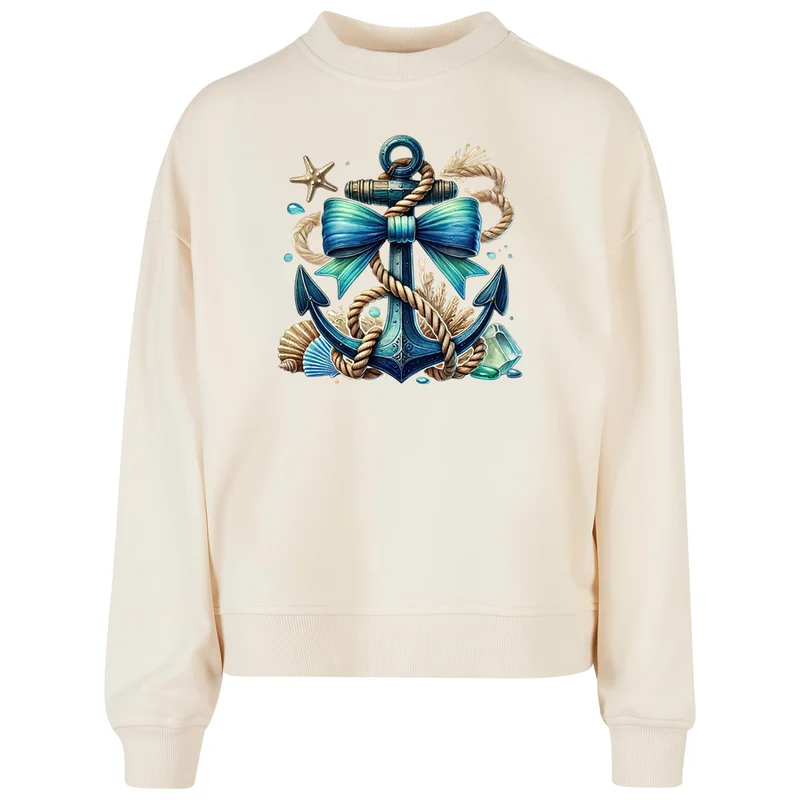 Ladies Oversized Sweatshirt - Anker Türkis