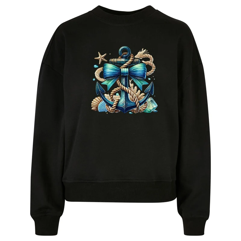 Ladies Oversized Sweatshirt - Anker Türkis