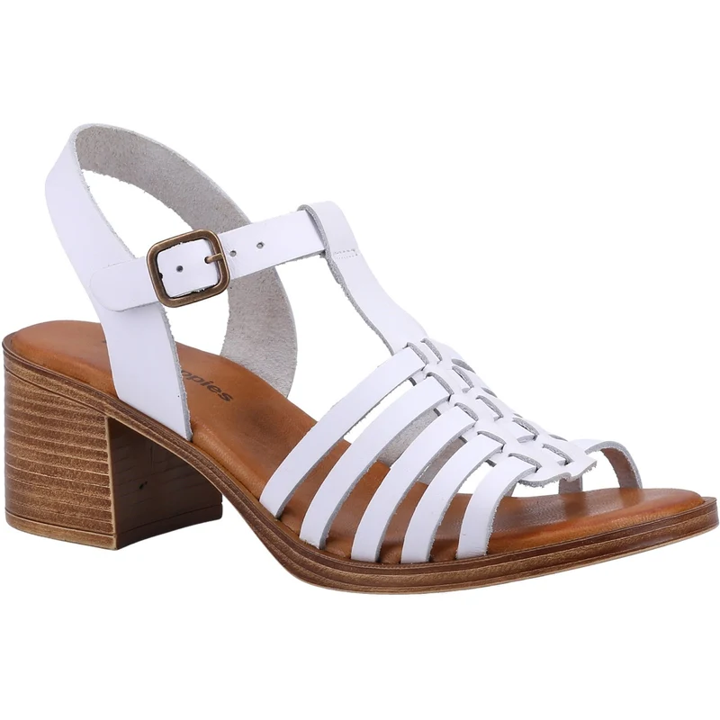 Hush Puppies Damen Greta Ledersandale - Weiß
