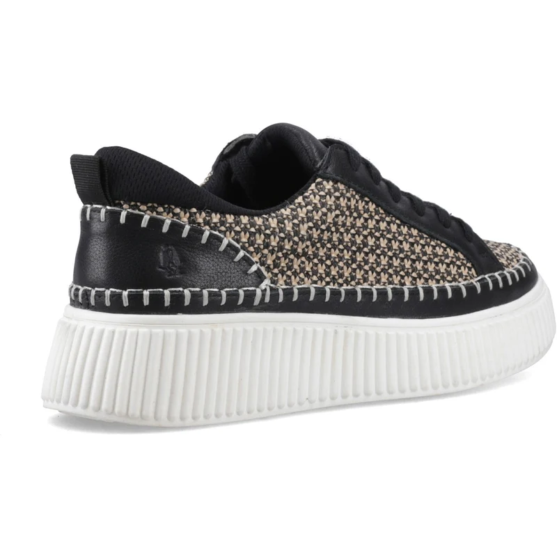 Hush Puppies Damen Haisley Woven Sneaker | Schwarz