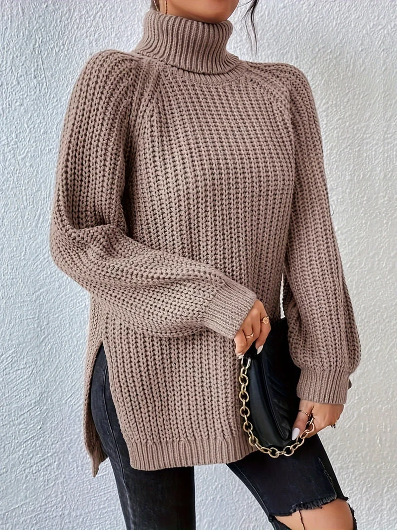 Felina – Langärmeliger Rollkragenpullover Aus Strick