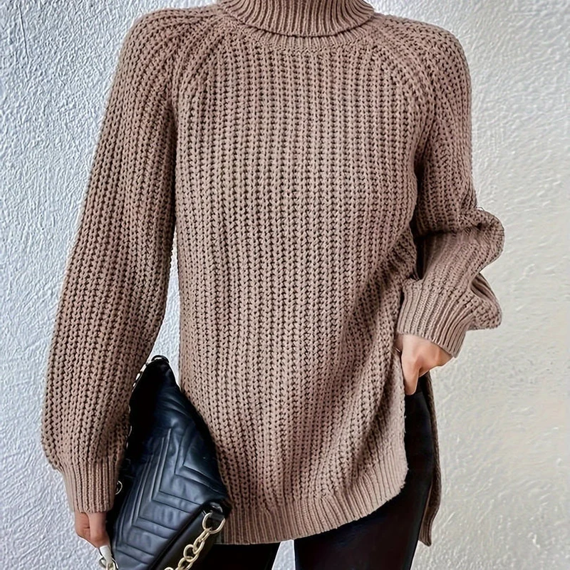 Felina – Langärmeliger Rollkragenpullover Aus Strick
