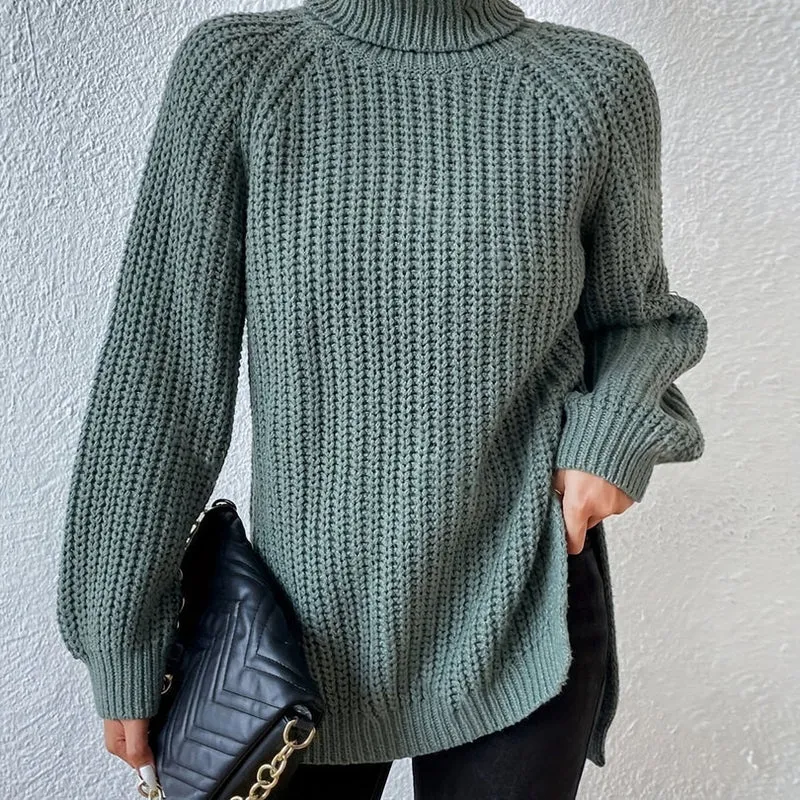 Felina – Langärmeliger Rollkragenpullover Aus Strick