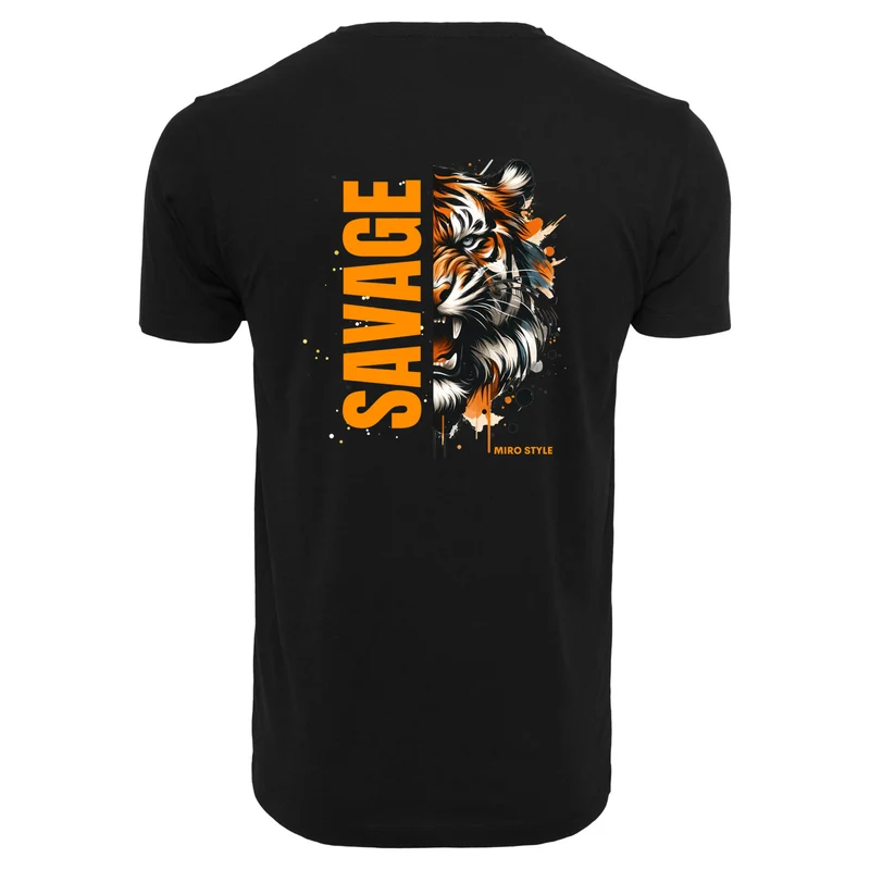 Savage Tiger MIRO Style T-Shirt – Shirt mit markantem Tiger-Backprint
