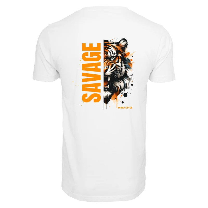 Savage Tiger MIRO Style T-Shirt – Shirt mit markantem Tiger-Backprint