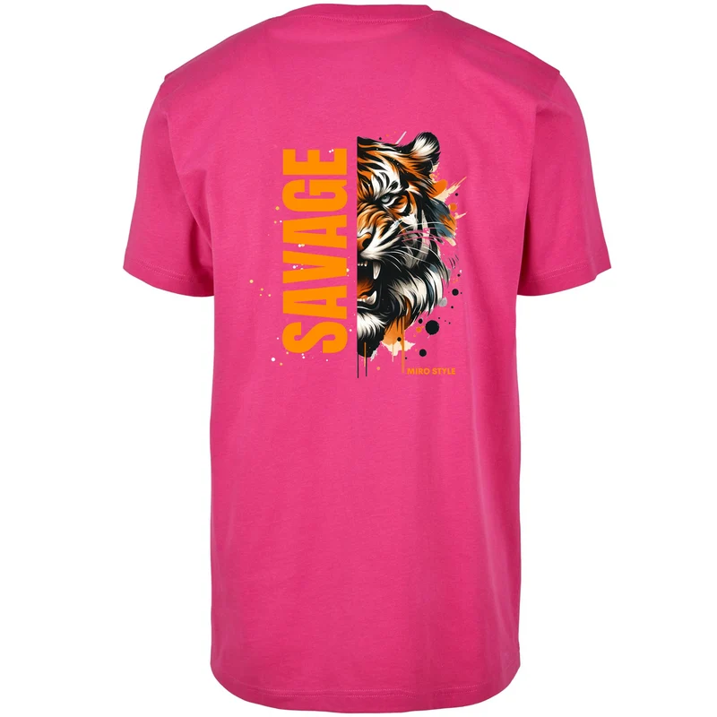 Savage Tiger MIRO Style T-Shirt – Shirt mit markantem Tiger-Backprint