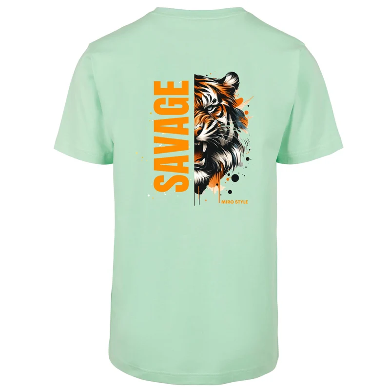 Savage Tiger MIRO Style T-Shirt – Shirt mit markantem Tiger-Backprint