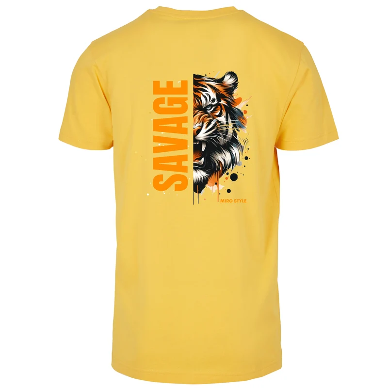 Savage Tiger MIRO Style T-Shirt – Shirt mit markantem Tiger-Backprint