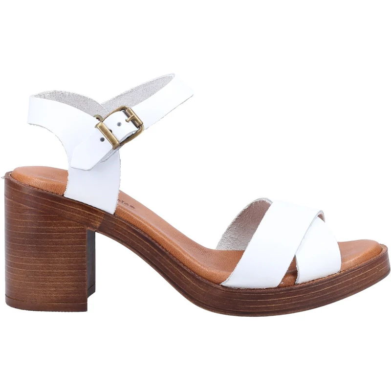 Hush Puppies Georgia Damen-Sandalen mit Absatz | Weiß