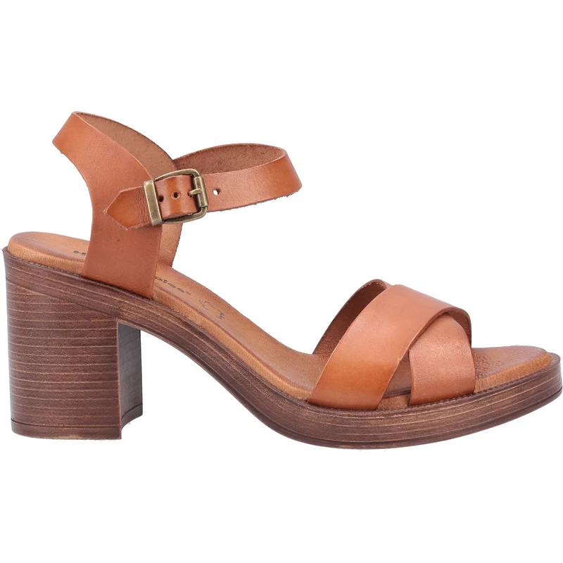 Hush Puppies Damen-Sandale „Georgia“ aus Leder – Braun