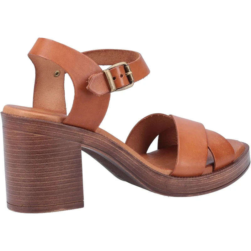 Hush Puppies Damen-Sandale „Georgia“ aus Leder – Braun