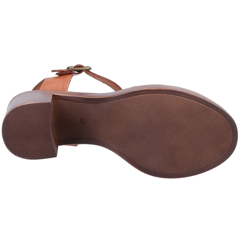 Hush Puppies Damen-Sandale „Georgia“ aus Leder – Braun