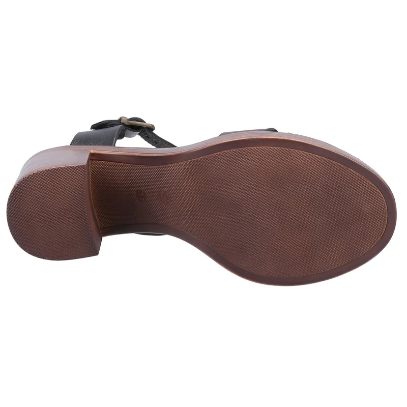 Hush Puppies Damen-Sandale „Georgia“ aus Leder – Schwarz
