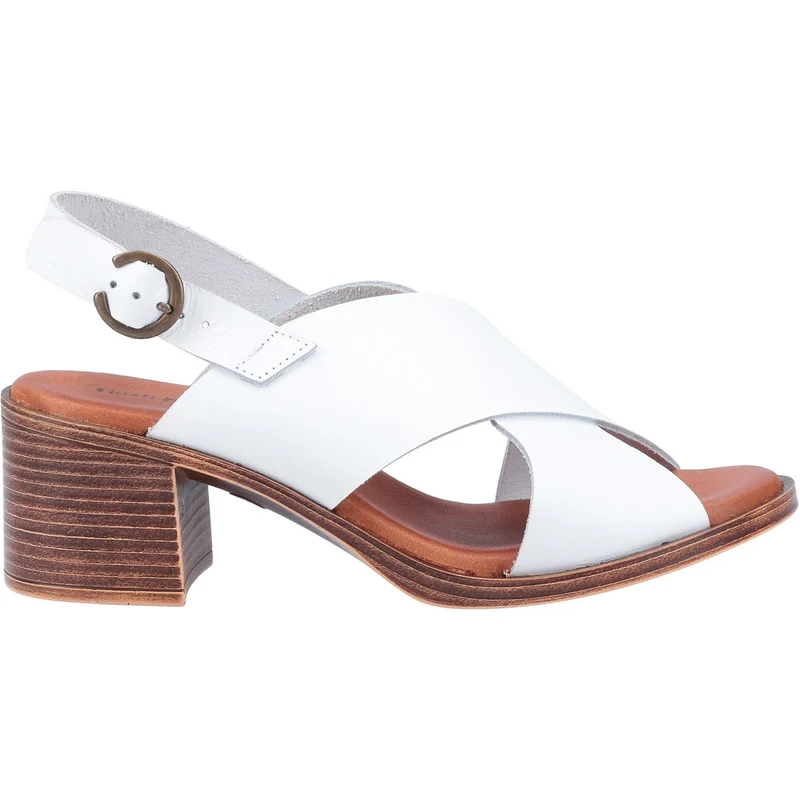 Hush Puppies Damen Gabrielle Ledersandale – Weiß