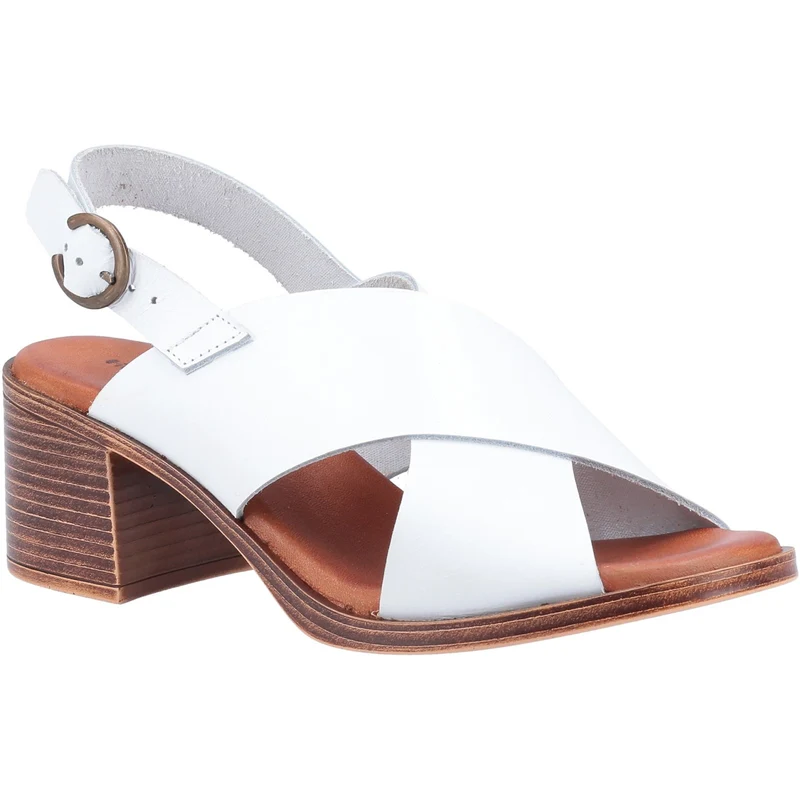 Hush Puppies Damen Gabrielle Ledersandale – Weiß