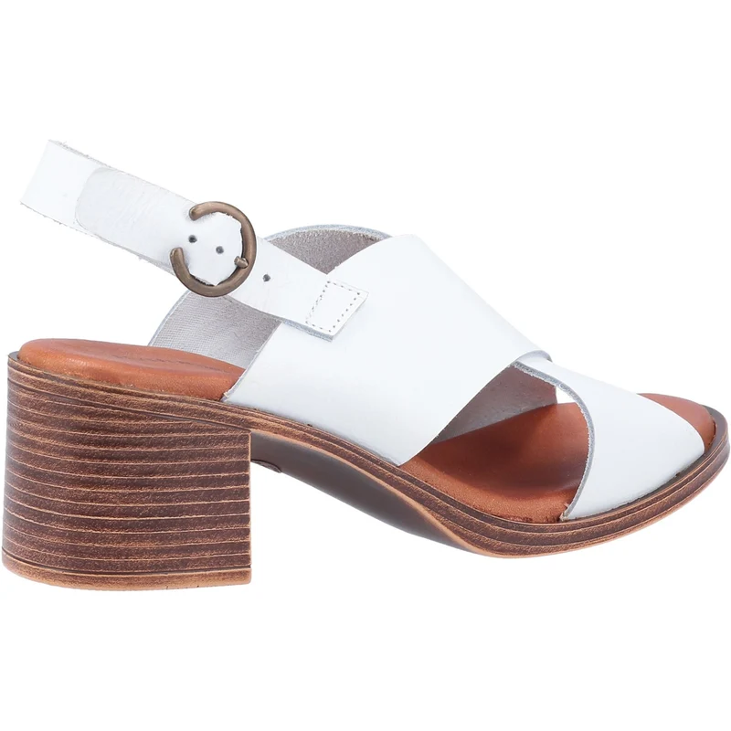 Hush Puppies Damen Gabrielle Ledersandale – Weiß