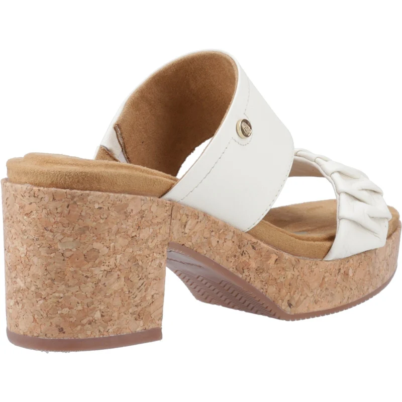 Hush Puppies Damen-Sandalen mit Absatz, Modell Poppy | Creme
