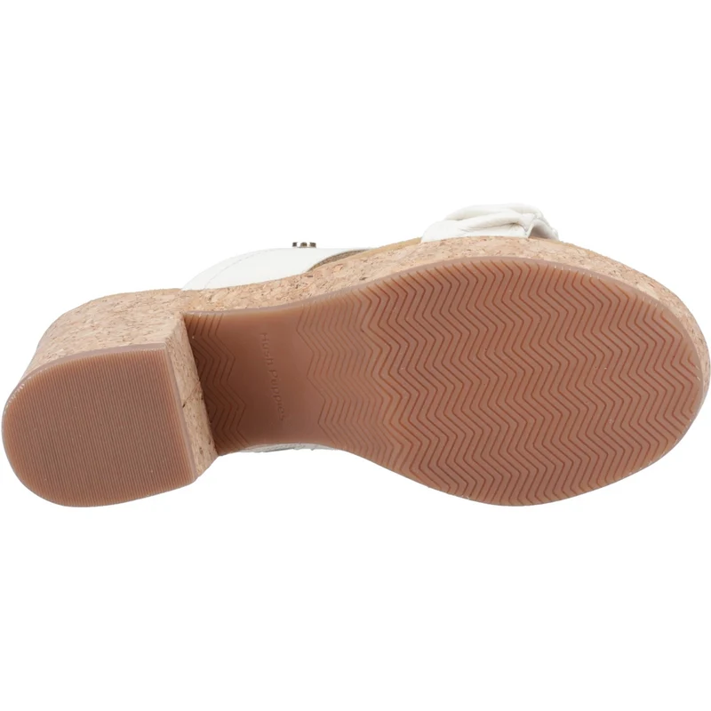 Hush Puppies Damen-Sandalen mit Absatz, Modell Poppy | Creme
