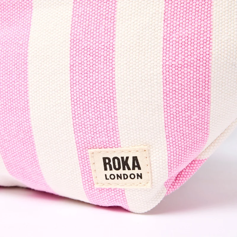 ROKA Mill Hill Umhängetasche aus Baumwoll-Canvas | Sorbet-Streifen