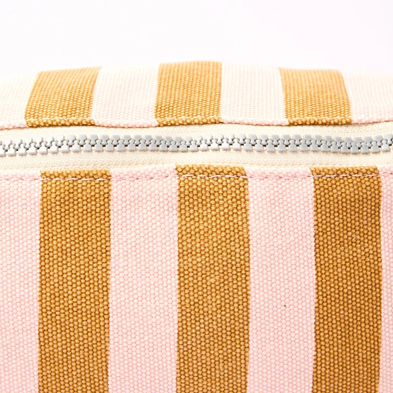 ROKA Mill Hill Umhängetasche aus Baumwoll-Canvas | Roségoldener Streifen