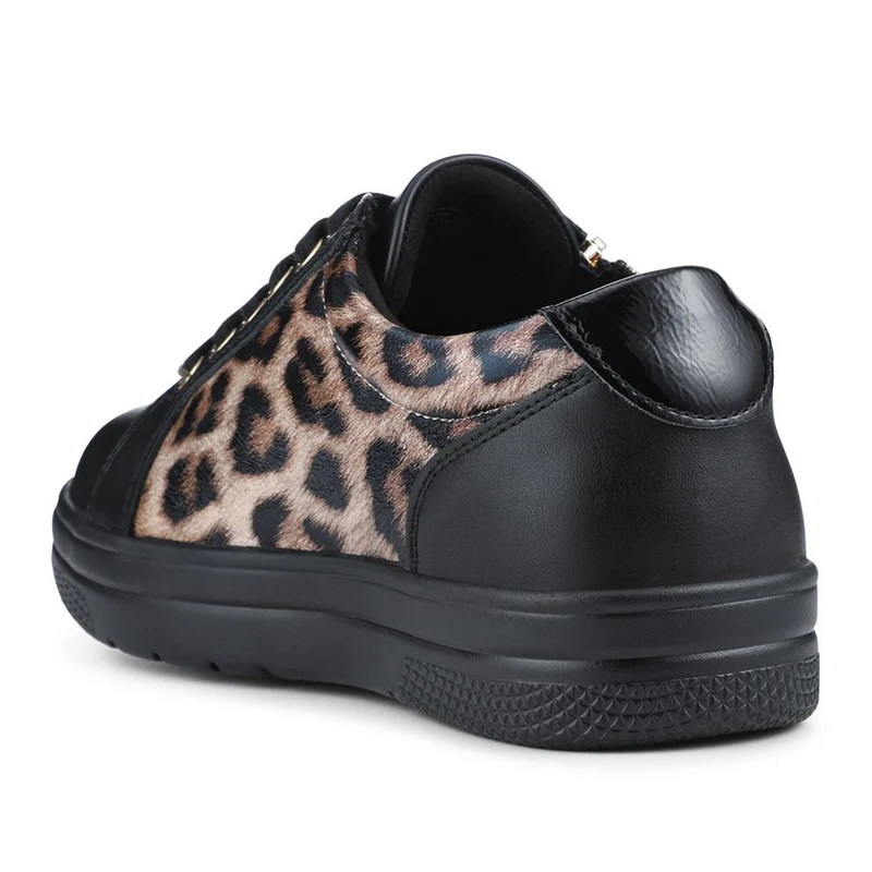 Extra Wide Chunky Trainers - ITALIA / 326 313 - Black Leopard