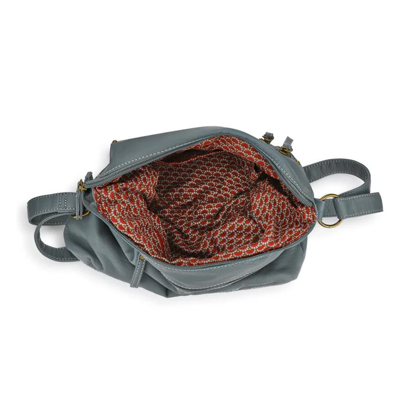 Multi-Zip Cross-Body Bag - WAHT41001 / 327 237 - Light Blue