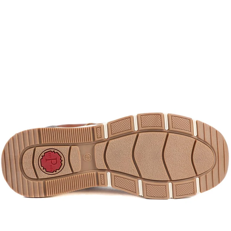 Casual Lace Up Shoes With Grip Sole - WBINS42063 / 327 870 - Tan