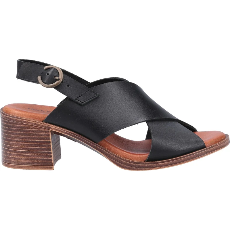 Hush Puppies Damen Gabrielle Ledersandale – Schwarz
