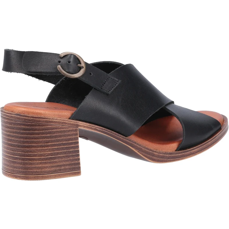 Hush Puppies Damen Gabrielle Ledersandale – Schwarz