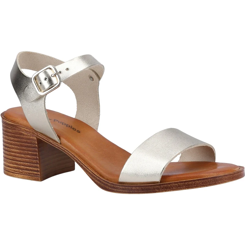 Hush Puppies Gabby Ledersandale für Damen – Gold