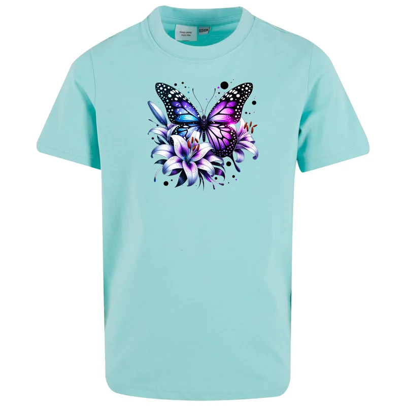 Kids T-Shirt - Purple Butterfly