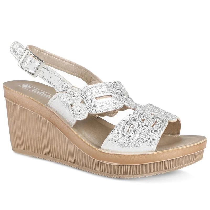 Inblu Wedge Heel Slingback Sandals - INB43048 / 330 367 - White