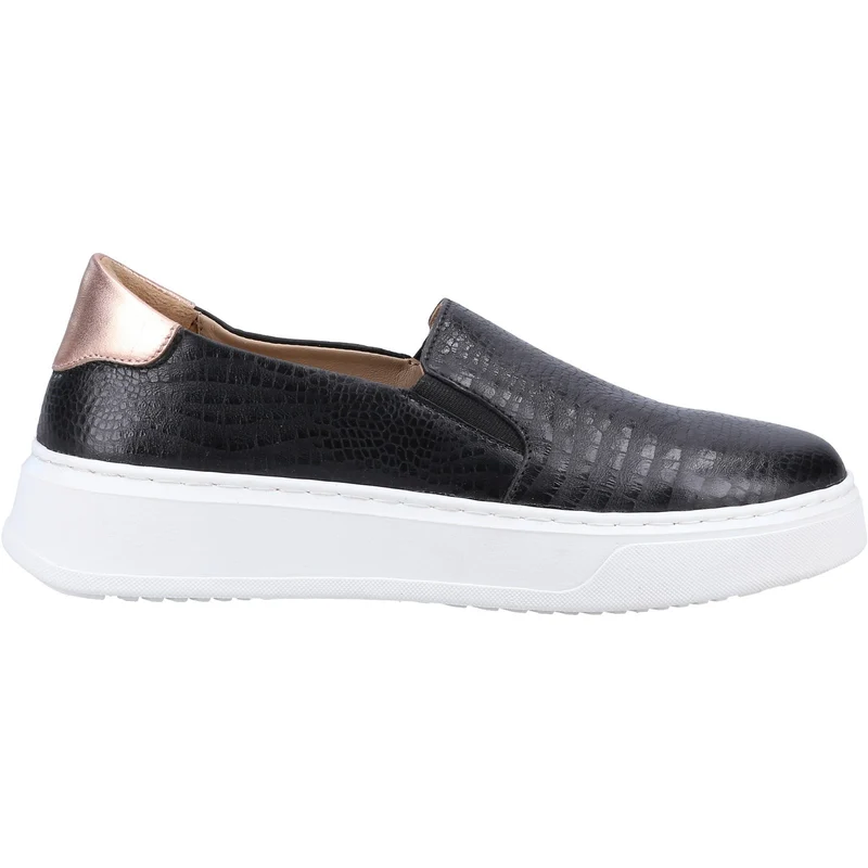 Hush Puppies Damen-Slipper „Corinne“ aus Leder – Schwarz