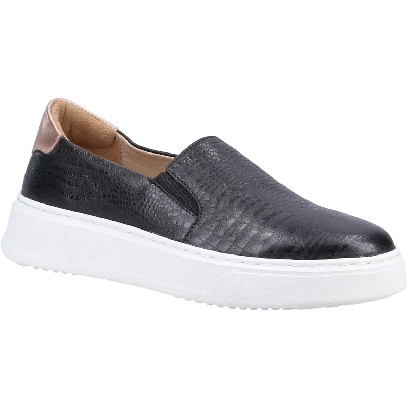 Hush Puppies Damen-Slipper „Corinne“ aus Leder – Schwarz
