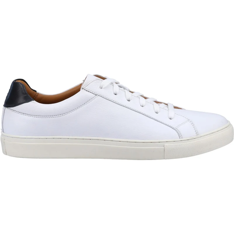 Hush Puppies Herren-Colton-Ledertrainer – Weiß