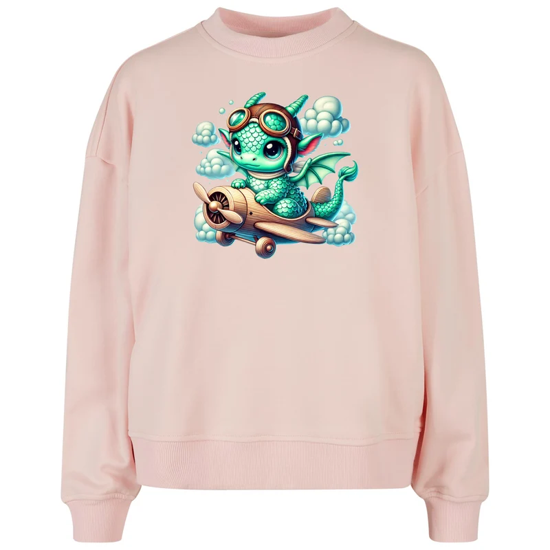 Ladies Oversized Sweatshirt - Drache Flugzeug
