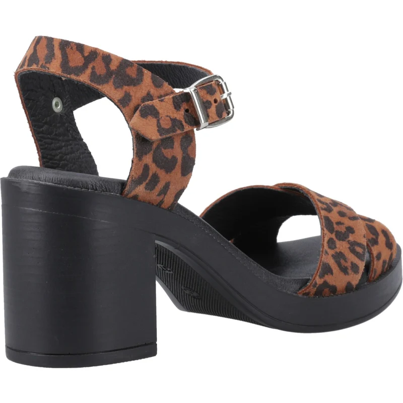 Hush Puppies Georgia Damen-Sandalen mit Absatz | Leopardenmuster