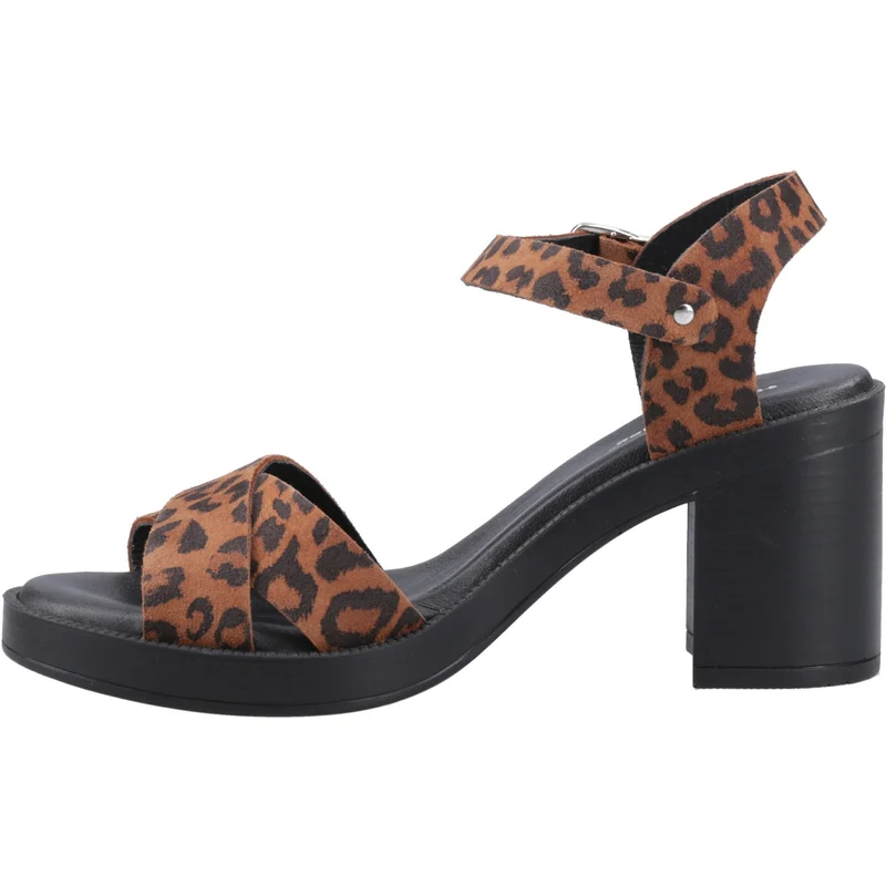 Hush Puppies Georgia Damen-Sandalen mit Absatz | Leopardenmuster