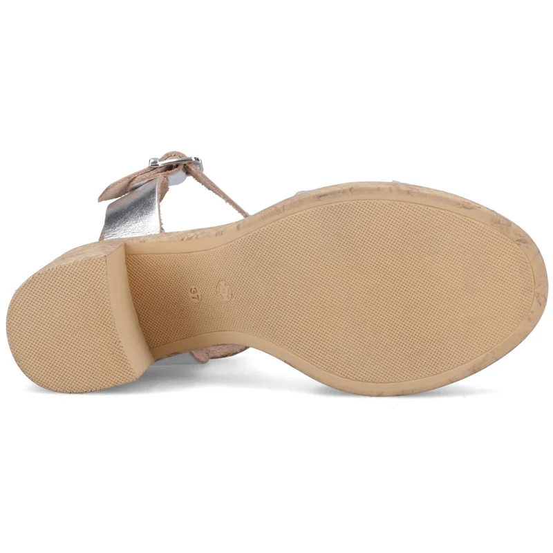 Hush Puppies Georgia Damen-Sandalen mit Absatz | Silber