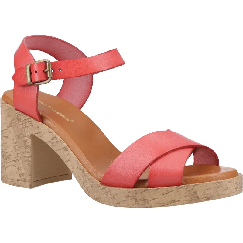 Hush Puppies Georgia Damen-Sandalen mit Absatz | Koralle