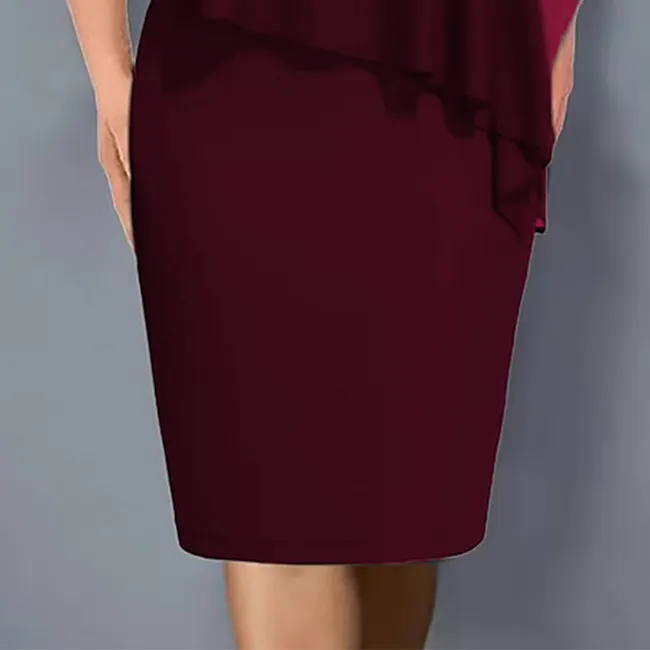 Amelie – Chiffon-kleid MIT V-ausschnitt Und Strassverzierung