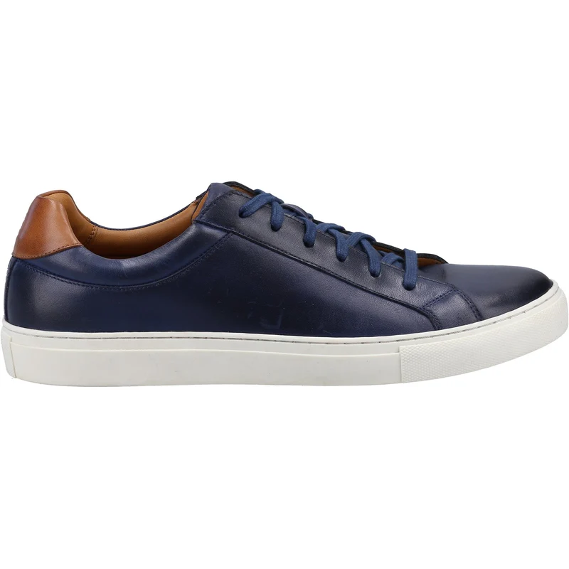 Hush Puppies Herren-Colton-Ledertrainer – Marineblau