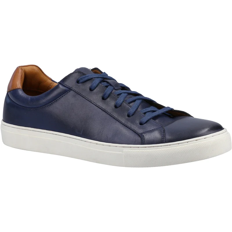 Hush Puppies Herren-Colton-Ledertrainer – Marineblau